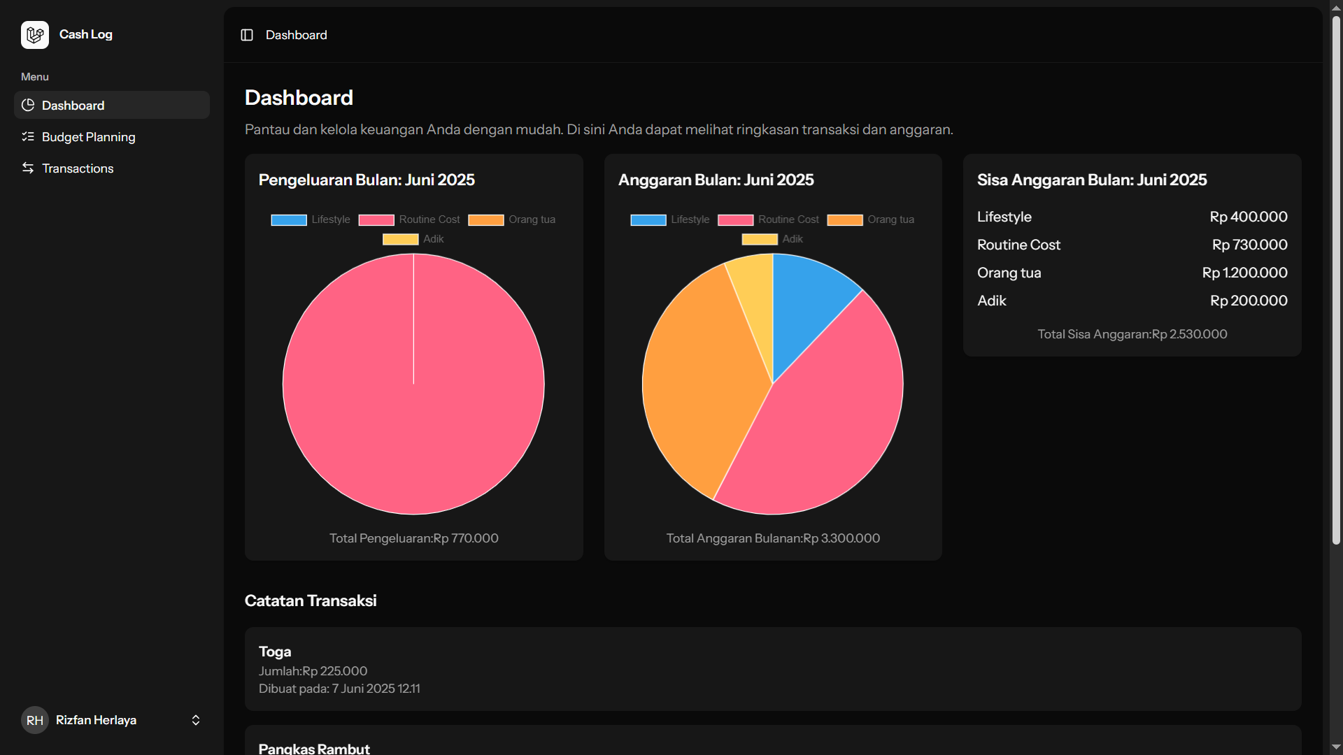 Cash Log